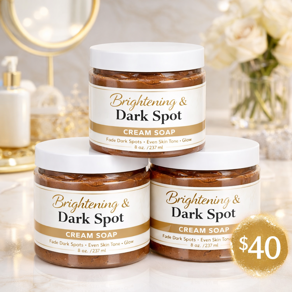 Triple Action Brightening Cream Soap – Dark Spot Corrector, Acne Clearing & Radiant Glow Skin Cleanser