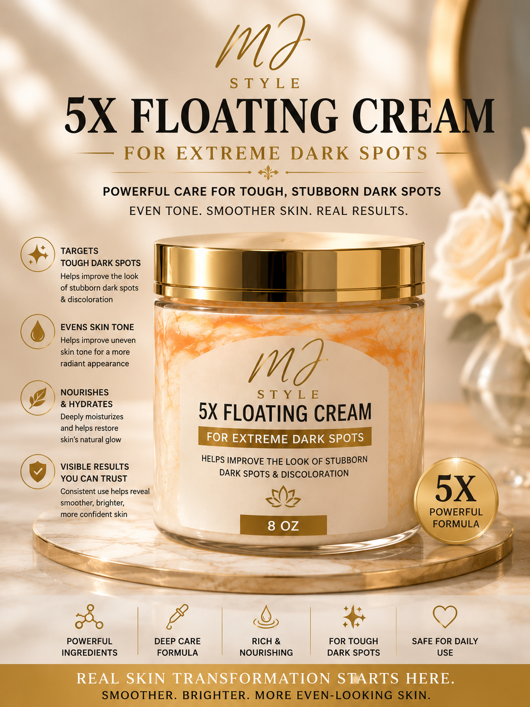MJ STYLE STONG BODY FLOATING CREAM (8oz)
