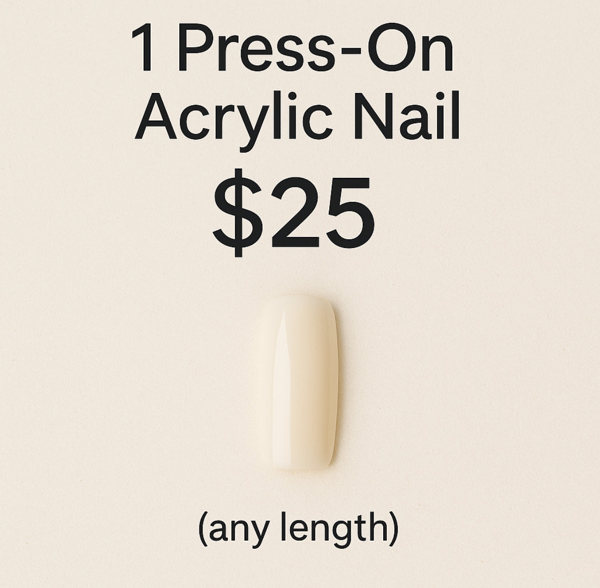 1 Press on Acrylic Nail