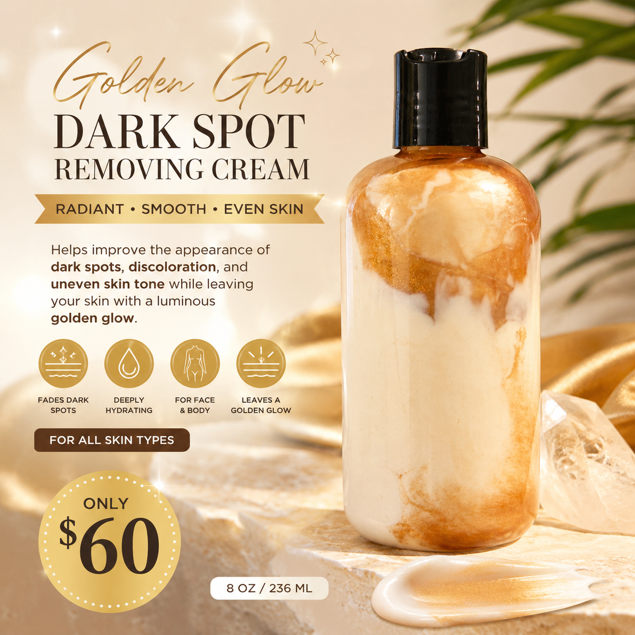 Golden Glow Dark Spot Cream – 8 oz