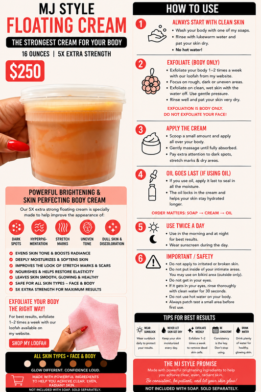 FLOATING CREAM IS THE STRONGEST BODY CREAM (16oz)