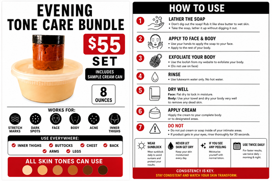 Evening Tone Care Bundle – 8 OZ Set