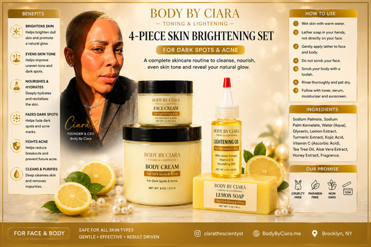 Body By Ciara™ 4-Piece Lemon Brightening Set