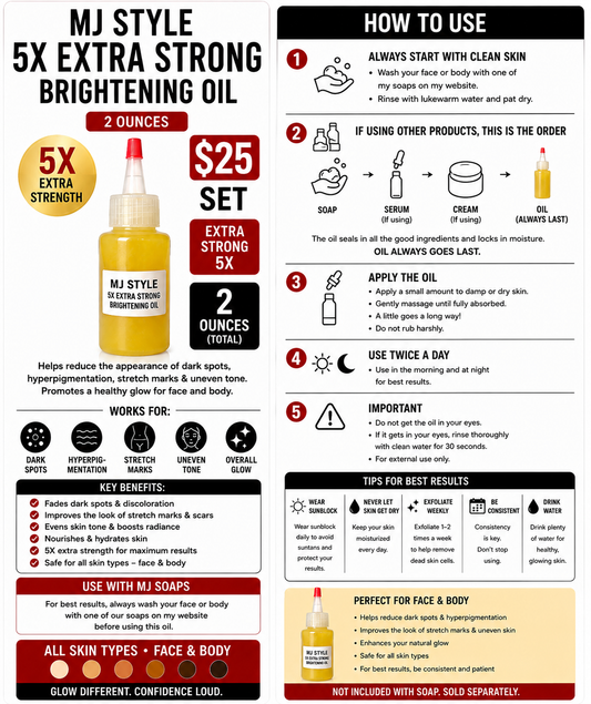5X Extra Strong Brightening Oil – Dark Spots & Even Tone | 2 OZ