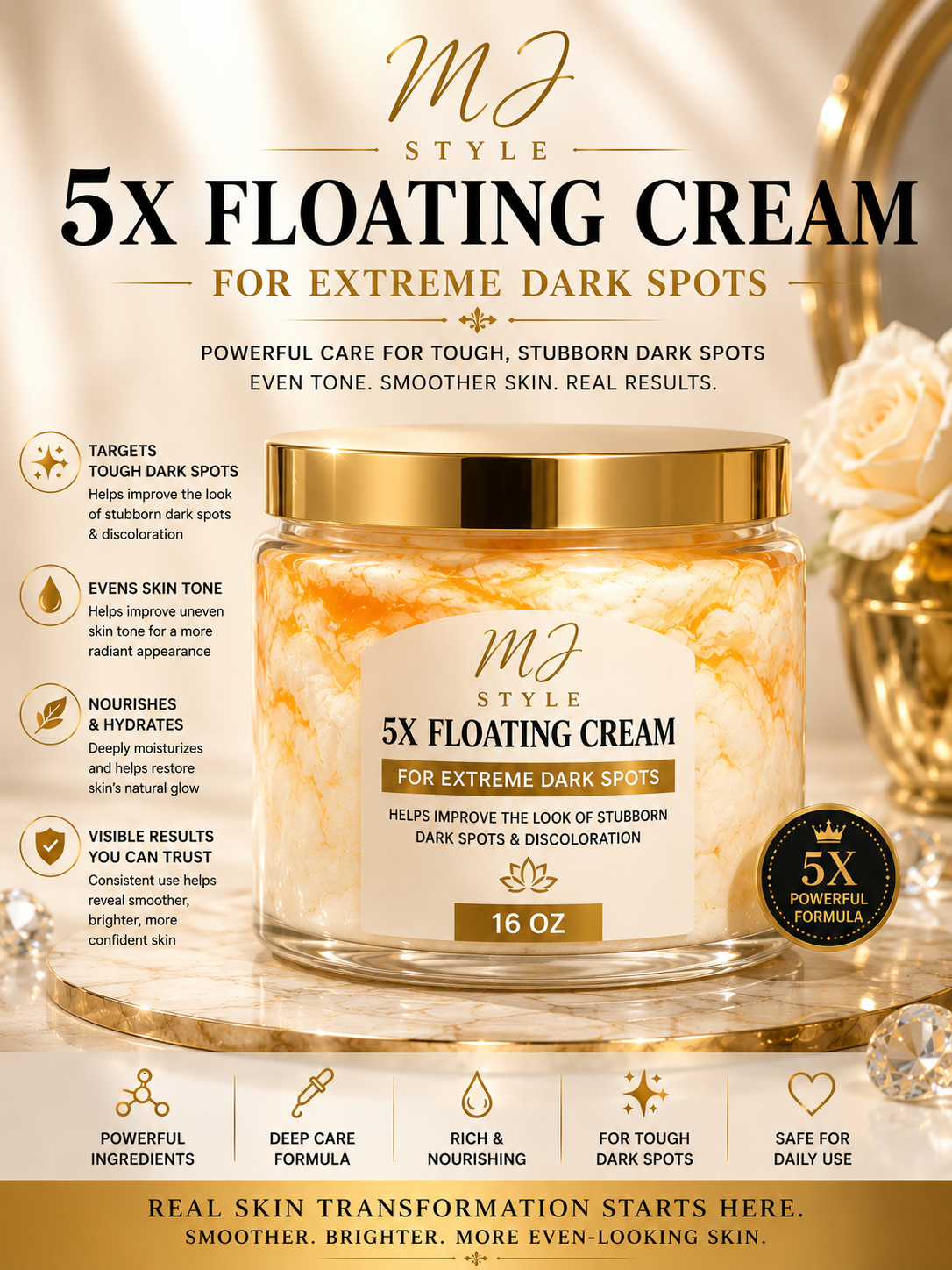 MJ STYLE STRONG BODY CREAM (16oz)