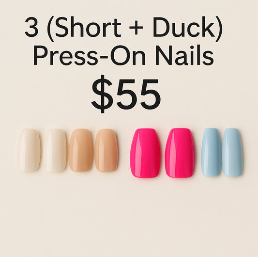 3 Press on Acrylic nails sets.