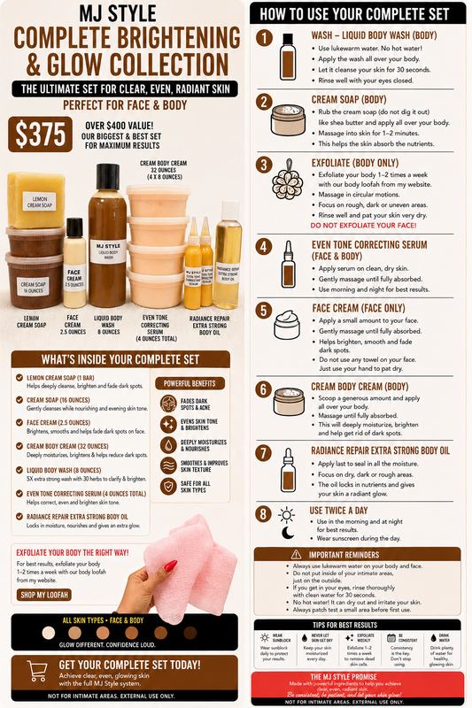 Complete 5X Brightening & Glow Collection – Ultimate Face & Body Set